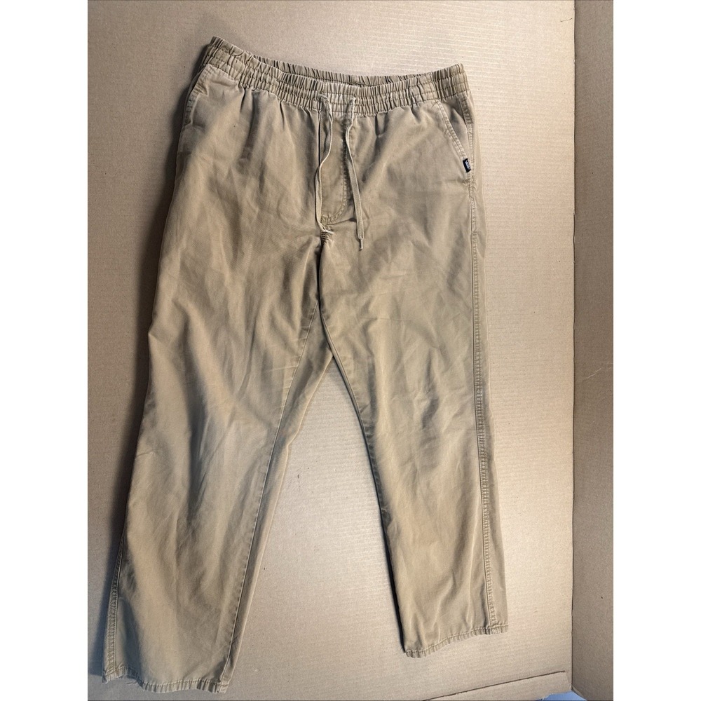 Vans Relaxed Tan Elastic Pants Medium Drawstring And Side Pockets
